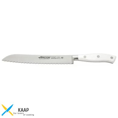 Кухонний ніж для хліба 20 см. Riviera White, Arcos з білою пластиковою ручкою (231324)