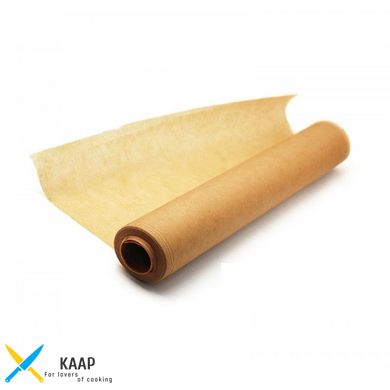 Пергамент-бумага для выпекания рулон 38 см на 100 м. пергамент, коричневая силиконизированная