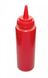 Пляшка-диспенсер для соусу 240 мл. 5х18 см із мірною шкалою червона