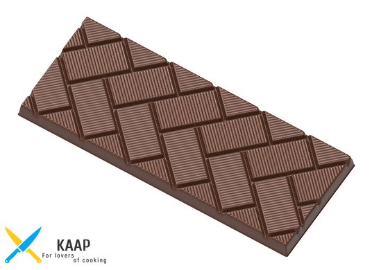 Форма для шоколадной плитки "Плитка-плиточки" 145x58x8 мм, 1х4-74 г. Chocolate World