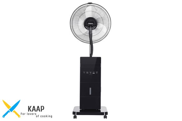 Підлоговий вентилятор Ardesto FNM-X1B 40 см, 100 Вт, з функцією холодної пари, дисплей, таймер, пульт ДК,