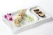 Тарелка прямоугольная 2 деления 37х23,5 см. фарфоровая, белая Gourmet, Lubiana