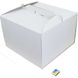 Коробка для торту з ручкою 450х450х300 мм біла картонна (паперова)