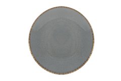 Тарілка кругла 28 см. порцелянова, темно-сіра Seasons Dark Gray, Porland