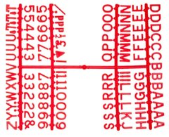 Набір символів для дошки меню Beaumont 1/2 дюйми, 660 символів (3861R)