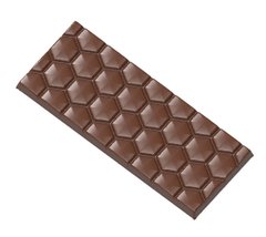 Форма для шоколадної плитки "Плитка-медові стільники" 145x58x7,5 мм, 1х4 - 68 г. Chocolate World