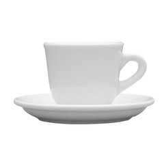 Чашка 70мл. фарфоровая, белая espresso Nova, Lubiana (блюдце 204-0171)