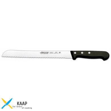 Кухонний ніж для хліба 25 см. Universal, Arcos із чорною пластиковою ручкою (282204)