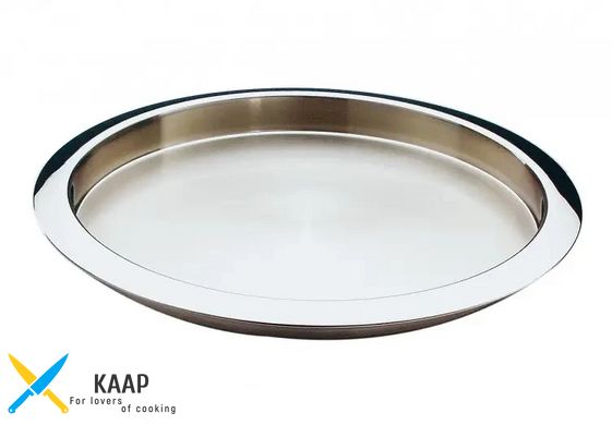 Блюдо круглое для морепродуктов D-35 см, H-3 см, нержавеющая сталь, APS