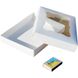 Коробка для печенья, пряников, зефира и конфет 200х150х30 мм белая, для зефира картонная (бумажная)