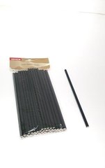 Трубочка паперова чорного кольору L 195 мм D 0,4 мм