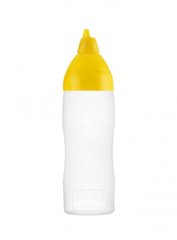 Бутылка-дозатор для соус 350 мл. желтая, пластиковая