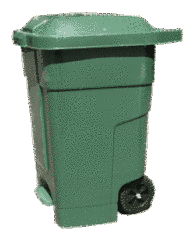 Бак для сміття пластиковий, зелений, 70 л. 70A-1G