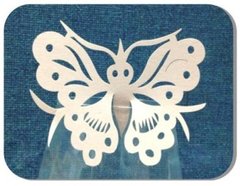 Декор паперовий ажурний для келихів у формі метелика (уп 20 шт)