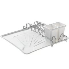 Сушилка для посуды и столовых приборов с поддоном 35x31х12 см. SPACE-TEX METALT