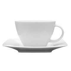 Чашка 220 мл. фарфоровая, белая Victoria, Lubiana (блюдце 204-2713)