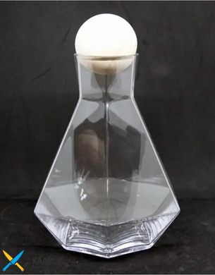 Декантер для вина 1500мл. "Кристал" скляний з дерев'яною пробкою у формі шару Olens (O8030-142)
