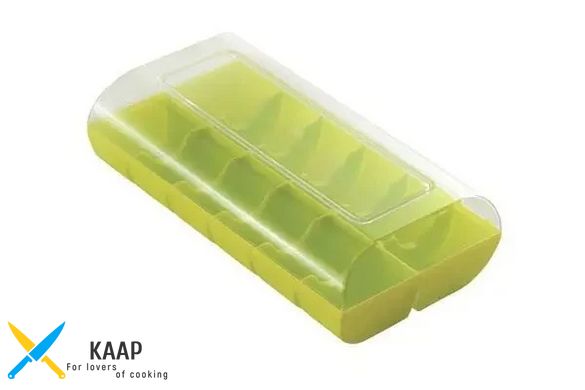 Коробка для 12 макарун 48 шт/ящ пластиковая, салатовая/прозрачная Silikomart
