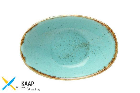 Блюдо для запекания 11х7 см. фарфоровое, бирюзовое Seasons Turquoise, Porland