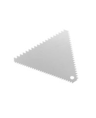 Скребок для теста из нержавеющей стали – треугольный, 110x110 мм.