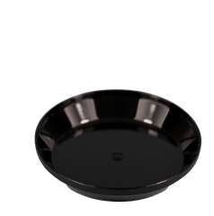 Пиала-тарелочка одноразовая фуршетная "Круг" 60 мл 68х12 мм 10 шт/уп черная стеклоподобная