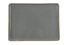 Тарілка прямокутна 27х21 см. порцелянова, темно-сіра Seasons Dark Gray, Porland