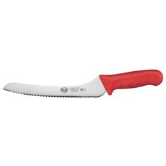Кухонный нож для хлеба 22 см. Stal, Winco с красной пластиковой ручкой (04281)