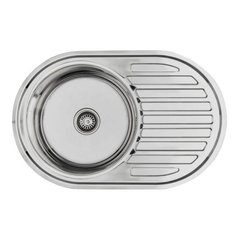 Кухонна мийка Lemax нержавіюча сталь сталь хром LE-5003 CH + сифон (LE-5003 CH)