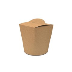 Коробка для локшини та салатів (ПАСТА БОКС, ЛАПША КАП) 600 мл Крафт паперова