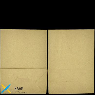 Пакет бумажный прямоугольное дно без ручек 260х130х350 мм 70 г/м2 до 3 кг 100 шт/уп крафт с плоским дном