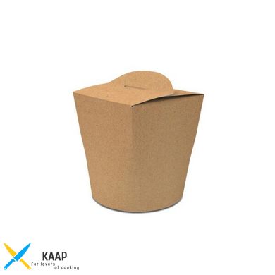 Коробка для локшини та салатів (ПАСТА БОКС, ЛАПША КАП) 600 мл Крафт паперова