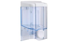 Дозатор-диспенсер жидкого мыла 1 л., 10,5х10,8х19,5 см. пластиковый, прозрачный