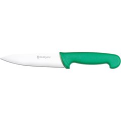 Кухонний ніж кухарський 22 см. Stalgast із зеленою пластиковою ручкою (281212)