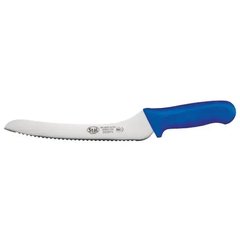Кухонний ніж для хліба 22 см. Stal, Winco із синьою пластиковою ручкою (04282)