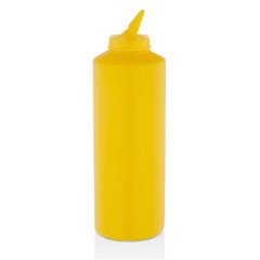 Пляшка-диспенсер для соусів 0,5 л (500 мл) жовтий із вигнутим носиком GastroPlast