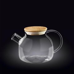 Заварочный чайник со спиралью/фильтром 950мл стеклянный с деревянной пробкой.
