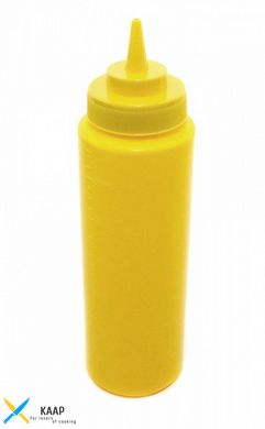 Пляшка-диспенсер для соусу 710 мл. з мірною шкалою жовта