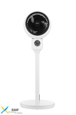 Напольный вентилятор Ardesto FNT-C880, 50 Вт, высота 88 см, дисплей, таймер, пульт ДУ, белый с черной отделкой