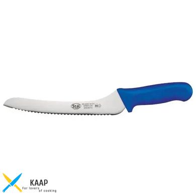 Кухонний ніж для хліба 22 см. Stal, Winco із синьою пластиковою ручкою (04282)