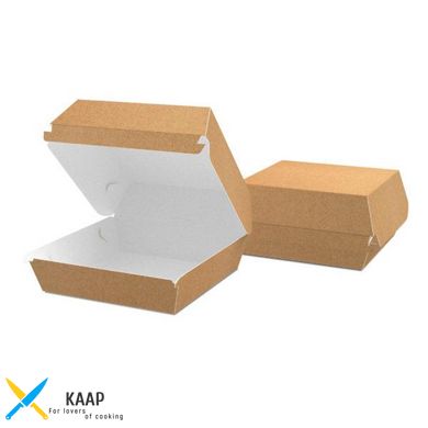 Упаковка для бургера 115х115/133х133х64 мм Midi Крафт паперова розбірна