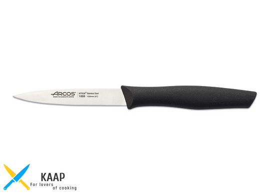 Нож кухонный для чистки 10 см. Nova, Arcos с черной пластиковой ручкой (188600)
