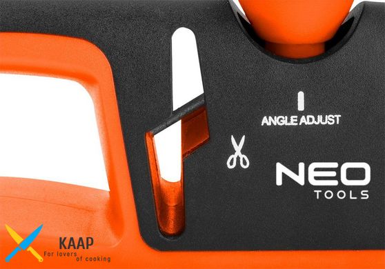 Точилка для ножей и ножниц Neo Tools, регулируется угол заточки, 3 этапа заточки