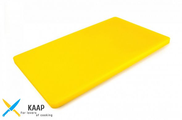 Дошка обробна двостороння LDPE, 500х300х20 мм, жовта. Дошка для нарізки та оброблення.