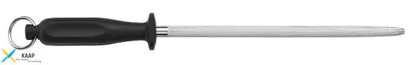 Мусат для заточки ножей 26 см, черная ручка с кольцов FoREST (370526)