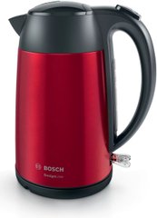 Электрочайник Bosch, 1.7л, металл, красный