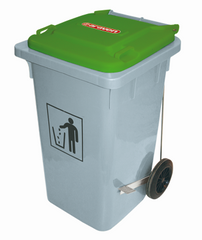 Контейнер для сміття 490х525х655 мм, 80 л (зелена кришка) Araven
