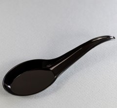 Ложка одноразова фуршетна 12 см., 25 шт/уп склоподібна, чорна Азія