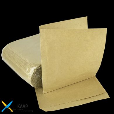Бумажный пакет уголок для бургеров/гамбургера 160х170 мм 50 г/м2 500 шт/уп крафт еко-стиль (014003)