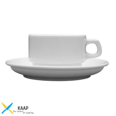 Чашка 90мл. фарфорова, біла espresso Kaszub/Hel, Lubiana (блюдце 204-0613)
