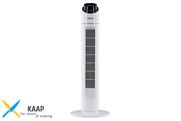 Підлоговий вентилятор колонного типу Ardesto FNT-R36X1W, 50 Вт, висота 90 см, дисплей, таймер, пульт ДК, білий